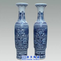 景德鎮(zhèn)落地大花瓶燒制工藝，多作陶瓷禮品用